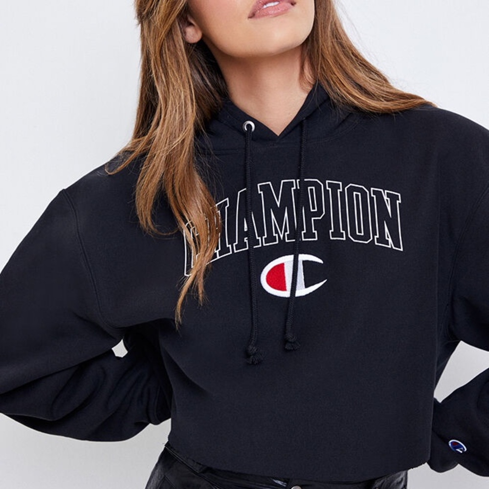 Black champion hoodie